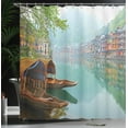 thumbnail image 4 of Ambesonne Farm House Shower Curtain, Chinese Wood Canal, 69"Wx75"L, Multicolor, 4 of 5