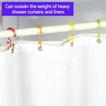 thumbnail image 4 of LZCKDPX Shower Curtain Hooks,304 Stainless Steel Shower Rings for Bathroom,Double Glide Shower Hooks for Bathroom Shower Curtain Rods Curtains,Set of 12 Hooks,Rainbow Color（Style A ）, 4 of 7