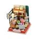 thumbnail image 4 of Casa de muñecas en miniatura hecha a mano, modelo de casa de muñecas con luces LED, caja de habitación de madera, Estilo E, 4 of 9