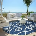 thumbnail image 6 of Addison Rugs Chantille Indoor/Outdoor Transitional Scrolls Navy Washable Round Rug, 8' x 8', 6 of 6