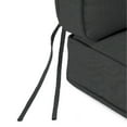 thumbnail image 5 of Jordan Manufacturing 45" x 22" Canvas Charcoal Solid Rectangular Outdoor Deep Seating Chair Seat and Back Cushion with Ties and Welt, 5 of 9