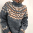 thumbnail image 3 of Pull tricoté à col roulé pour femme, haut en Crochet Y2k, manches longues, printemps automne hiver, Streetwear, Sueter Mujer, 3 of 3