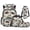 Beach Farm Tractor, variant on HUIACONG 4PCS Dark Space Astronaut Elementary Backpack for Boys, 17" School Bag Set with Lunch Box Water Bottle Sleeve for Age 7-12