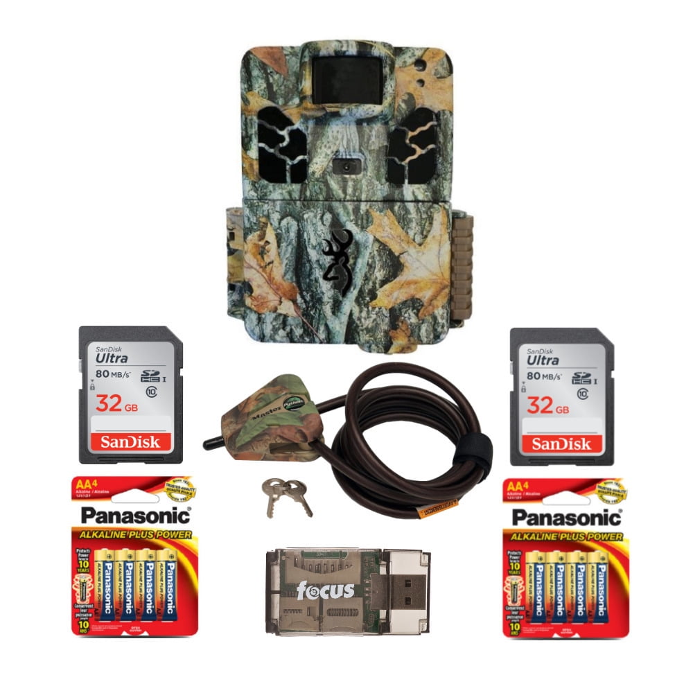 Browning Trail Cameras 18MP Dark Ops Apex Kit w Batteries, Cable Lock