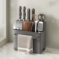 thumbnail image 1 of GFHFHITJ Storage Rack Knife Rack Kitchen Supplies Chopsticks Chopping Board Chopping Board Chopper Knife Knife Shelf Household Draining Storage Rack Increased Capacity, 1 of 6