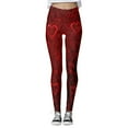 thumbnail image 5 of ZMHEGW Compression Leggings For Women Valentine'S Day Lovesy Stripes Print Skinny For Yoga Running Pilates Gym Pants, 5 of 7