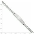 thumbnail image 3 of 14k WG Figaro Link Soft Diamond Shape ID Bracelet (Weight: 7.1 Grams, Length: 7 Inches), 3 of 3