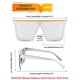 thumbnail image 5 of Lentes de Sol FEISEDY Cuadrados Sobredimensionados, Modernos, UV400 B2470 Blanco, 5 of 8