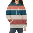 thumbnail image 6 of Bovemsi Sweatshirt for Women Oversized Hoodies Striped Plus Size Sweatshirts Long Sleeve Pullover Fall Clothes With Pocket Comfort Hoodie, 6 of 6