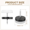 thumbnail image 2 of Uxcell Chair Slides Nail on Furniture Glides Chair Leg Floor Protectors for Wooden Furniture, Table Feet, Carpet and Hardwood White 0.8", 2 of 7