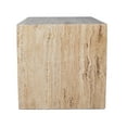 thumbnail image 6 of JONATHAN Y Felix 15" Contemporary Natural Marble Handmade Cube End Table, Travertine, MTB1101D, 6 of 6