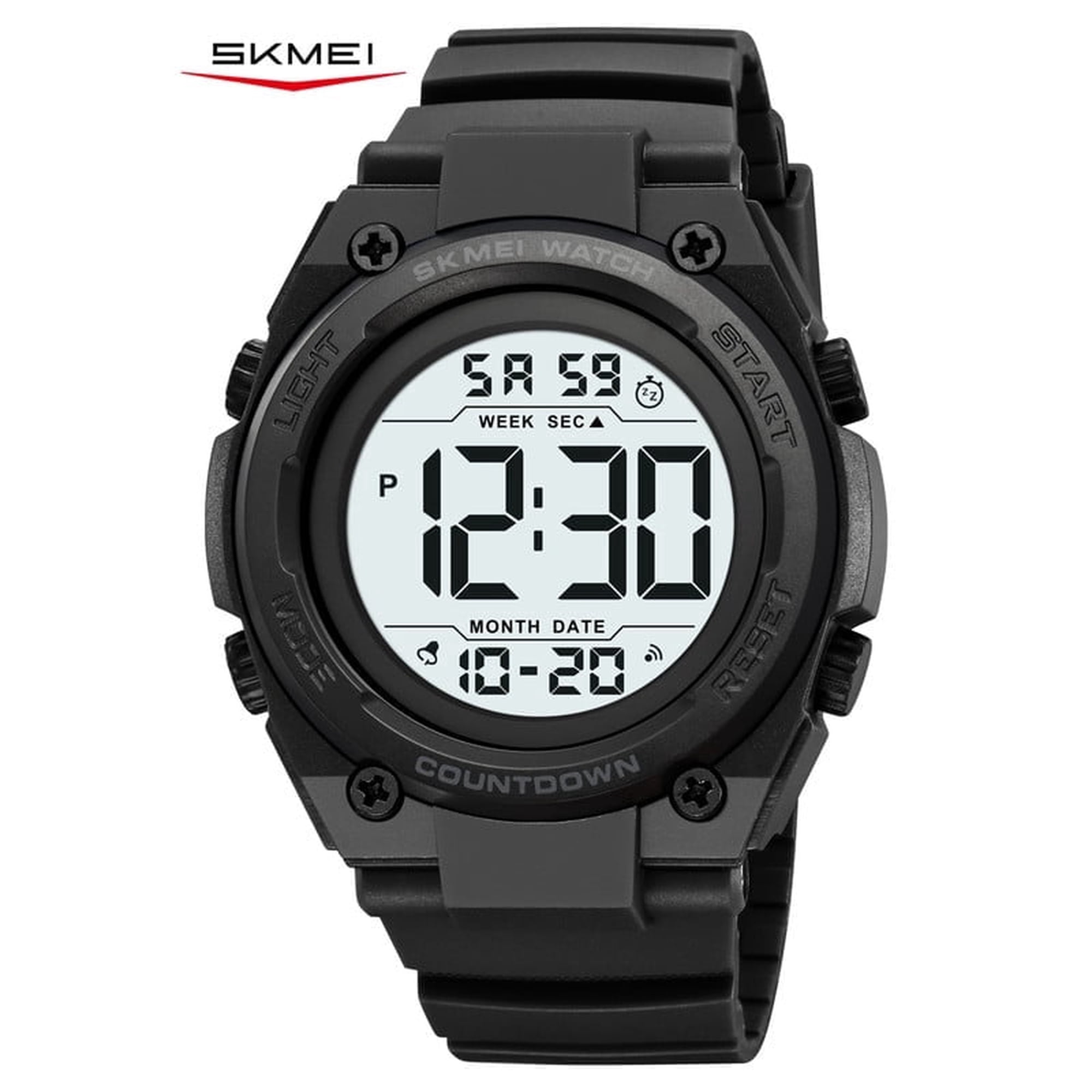 SKMEI Mens Digital Watch Sports Military Waterproof Outdoor Chronograph Wrist Watches for Men with Back Ligh/Alarm/Date