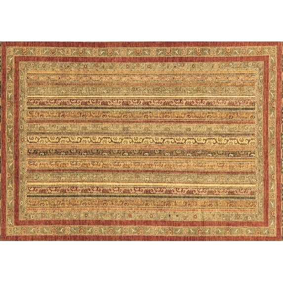 Ahgly Company Indoor Rectangle Abstract Brown Modern Area Rugs, 8' x 10'