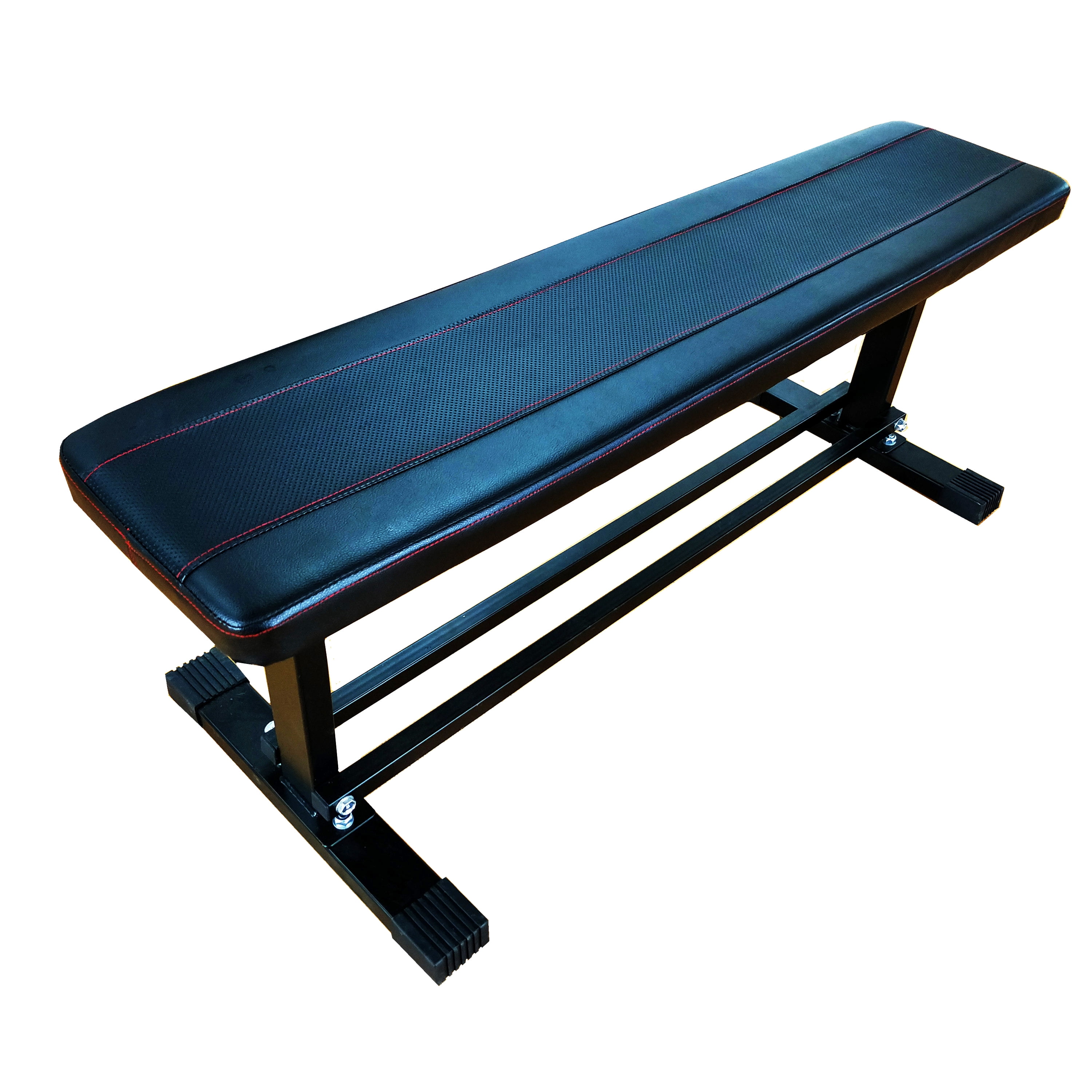 Everyday Essentials Steel Frame Flat Weight Training Bench with Cross