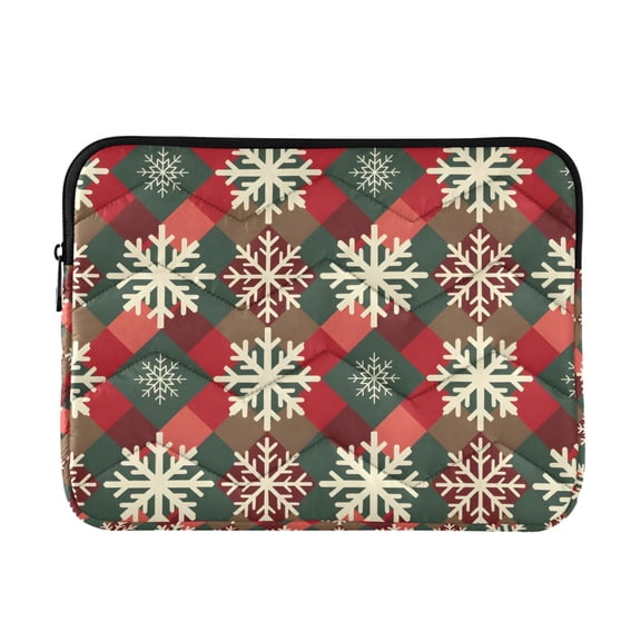 BZSMCE Multi-Layer Padded Pattern Red Green Pattern Laptop Sleeve Waterproof Shock Resistant Notebook Case for 13/14/15/16 Inch Laptops Office Slim Portable Computer Pouch
