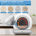 thumbnail image 7 of Smart Self-Cleaning Cat Litter Box with Odor Control, App Control, UV Sterilization & Safety Sensors, 19.8 Gal Drum, Fits Up to 22 lb Cats, 7 of 7