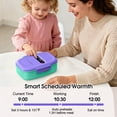 thumbnail image 3 of MPOW Cordless Electric Lunch Box, Heated Lunch Box for Kids, Battery Powered with Automatic Scheduled Heating - 2 Compartments & 2 Temperature Zones (Violet Purple), 3 of 8
