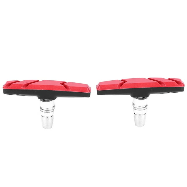 Estrela 1 par de pastillas de freno para bicicleta de montaña, zapatos, bloques de goma, color rojo