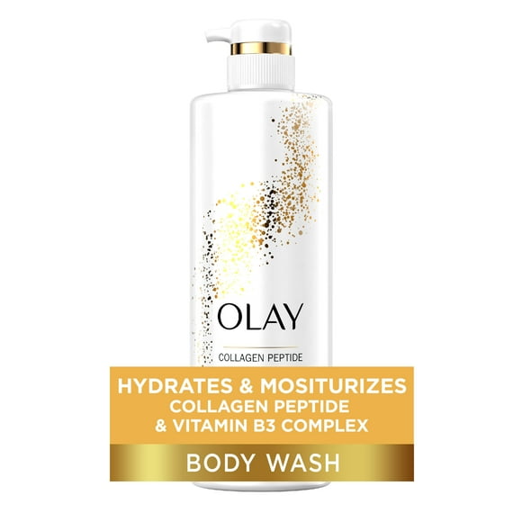 Olay Cleansing & Firming Women's Body Wash with Vitamin B3 and Collagen, All Skin Types, 20 fl oz