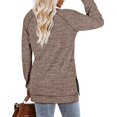 thumbnail image 5 of Womens Casual Long Sleeve Round Neck Sweatshirts Printed Loose Top Athletic Women Women Thin Long Sleeve Shirt Ladies Long Sleeve Shirts, 5 of 7