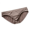 thumbnail image 2 of QLEICOM Mens Underwear,Briefs for Men,Men Low Rise Silky Briefs Solid Color Cool Comfortable Lightweight and Breathable Modern Low Rise Fits for Sleek Look and Sensitive Skin Coffee, 2 of 3