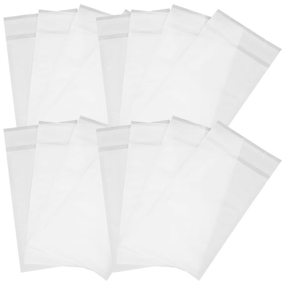 PTOOTP White Wax Paper Bags, Self-Adhesive, 100 Pcs for Clothing, Headdress, Food Storage, and Craft Packaging