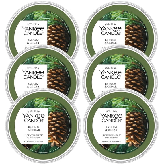 Yankee Candle Balsam & Cedar Scenterpiece Easy MeltCup (Pack of 6)