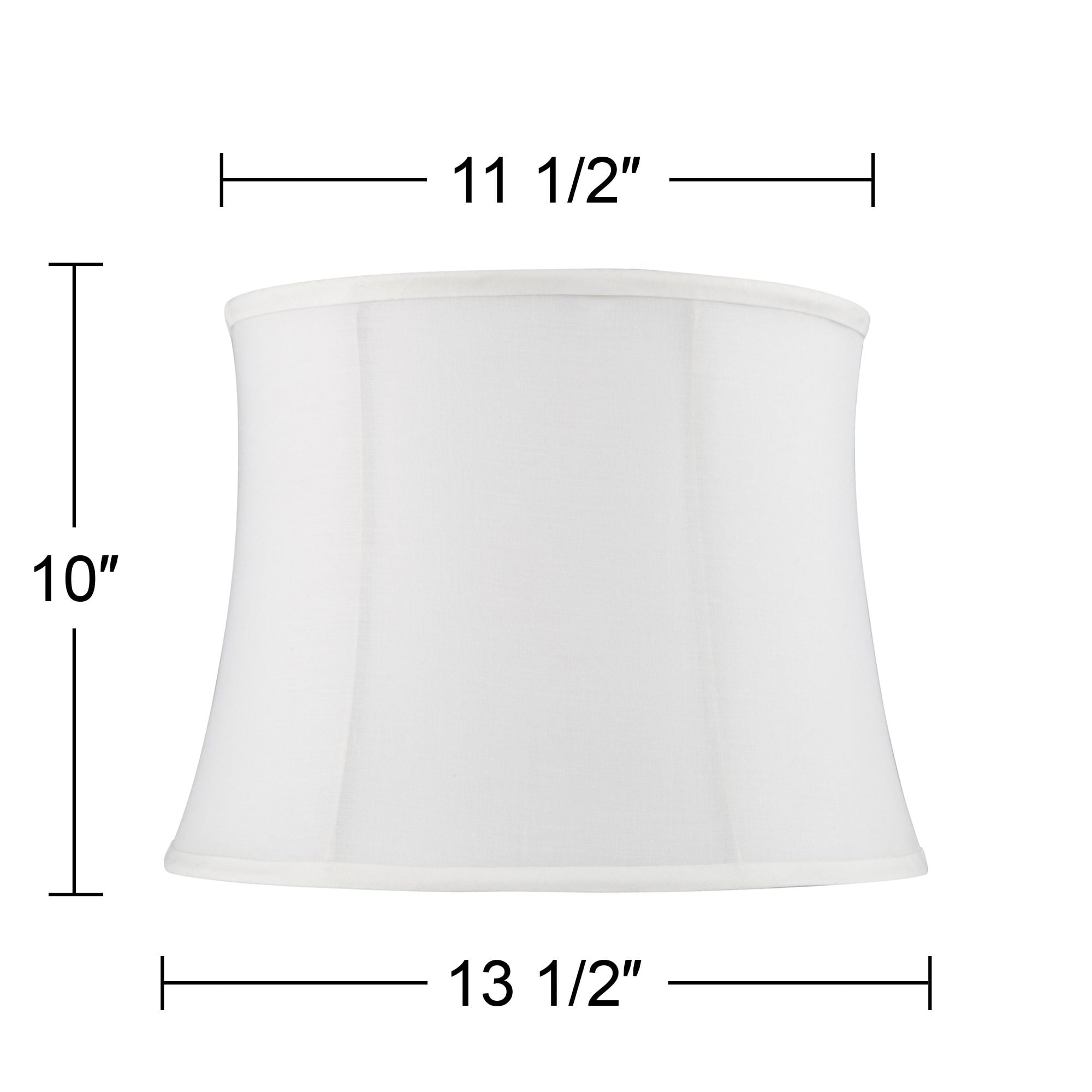 Springcrest Set of 2 Drum Print Lamp Shades White Cream Medium 11.5" Top x 13.5" Bottom x 10" High (Spider)