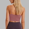 thumbnail image 5 of VV AVEORS Womens Cotton Camisole Built in Bra Tank Top Adjustable Spaghetti Strap Undershirt Pink L, 5 of 5