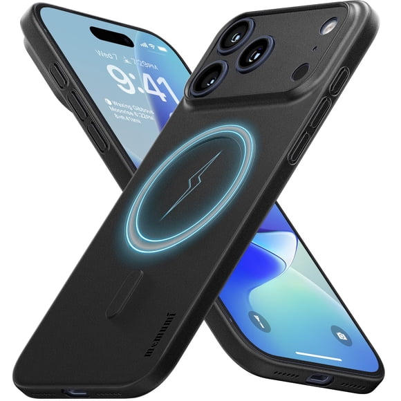 Funda magnética ultrafina memumi para iPhone 17 Pro, color negro