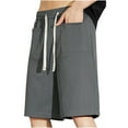 thumbnail image 2 of cllios Mens Casual Shorts Summer Athletic Shorts Comfortable Utility Cargo Shorts with Multi Pockets Fathers Day Gift Ideas Gray,XXXL, 2 of 7