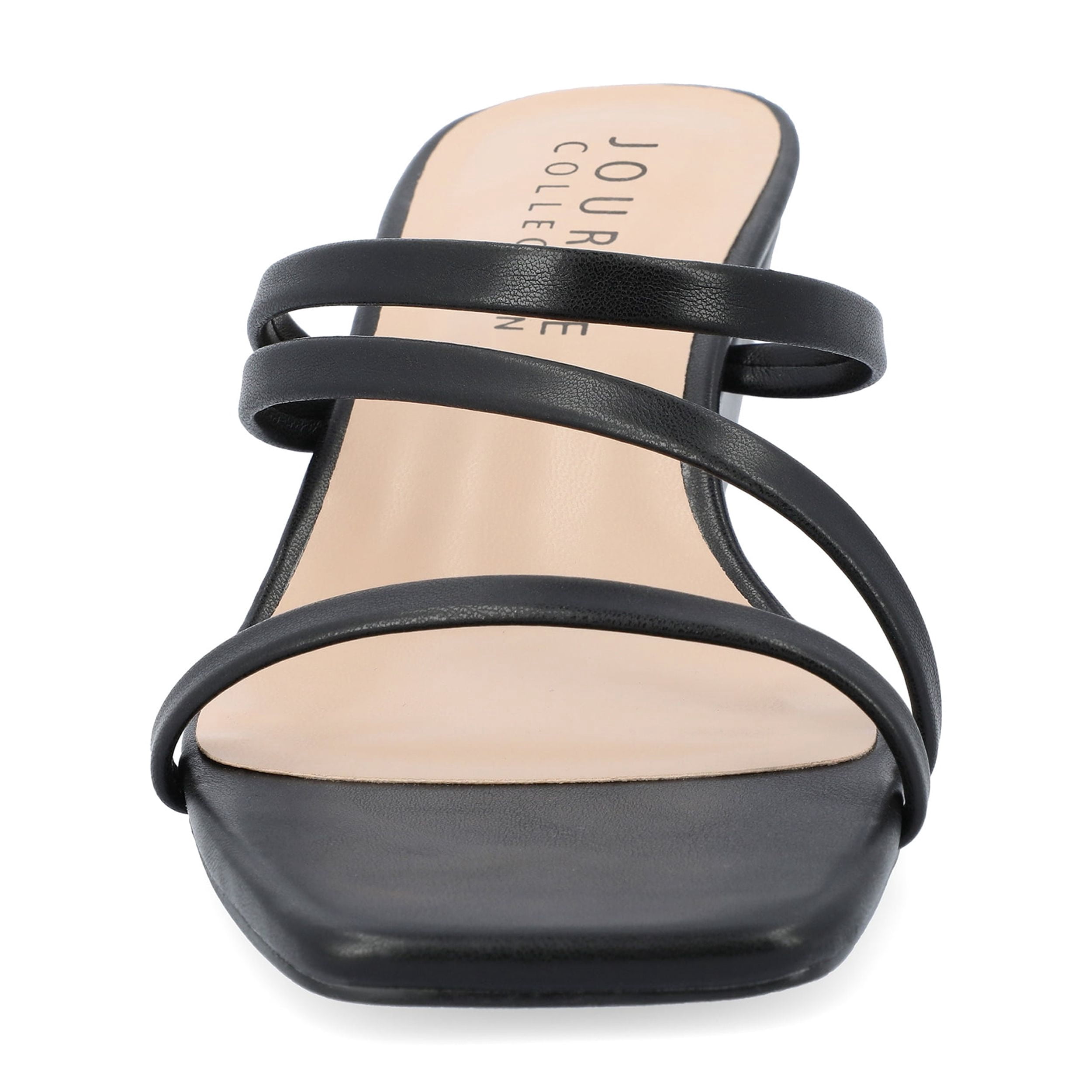Journee Womens Takarah Crossover Strap Slip On Wedge Sandals