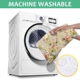thumbnail image 6 of Pioneer Flower Floral Print Pattern Square Tablecloth,Waterproof Square Table Cover,Wipeable Spillproof Washable Table Cover for Home Kitchen Party Decor 42"X42"(107x107cm), 6 of 6