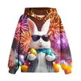 thumbnail image 5 of Sudadera con capucha para niño, para niño, con estampado de Feliz Día de Pascua, color, manga larga, informal, deportiva, con capucha, sudadera con capucha de manga larga, top con inserciones en los h, 5 of 5