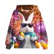 thumbnail image 5 of Sudadera con capucha para niño, para niño, con estampado de Feliz Día de Pascua, color, manga larga, informal, deportiva, con capucha, sudadera con capucha de manga larga, top con inserciones en los h, 5 of 5