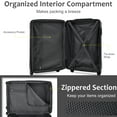 thumbnail image 3 of 2 Piece Hardside Spinner Wheel Luggage Set with Wheels and 3 Digit Combination Lock, 28" 20" 2 Size Suitcase Set, 3 of 8