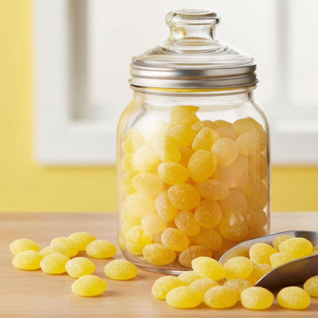 SweetGourmet Natural Sanded Lemon Drops, Old-Fashioned Hard Candy, Tart Lemon Flavor, Sugar-Coated, 3 Pounds