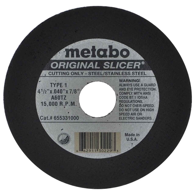Cortadora Metabo Cut Off Wheel, caja de 4,5 cm con 100 ruedas