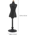 thumbnail image 5 of Vêtements de Poupée Robe Mannequin Forme Robe de Poupée Support Jupe Présentoir Accessoires Femme Mannequin Torse Noir, Blanc 2 Pcs, 5 of 5
