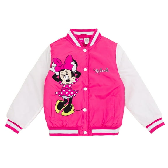Disney Minnie Mouse Varsity Bomber Jacket Toddler to Little Kid