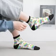 thumbnail image 6 of Uemuo Rainbow Llama Printed Crew Socks, Moisture-Wicking Socks, Athletic Socks for Men Breathable Cushion Socks Casual Sport Socks for Running Traveling, 6 of 6