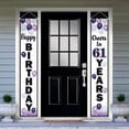 thumbnail image 4 of Happy 61st Birthday Decorations,61st Purple Balloon Birthday Theme Door Hanging Banner Sign,61 Years Old Bday Party Supplies., 4 of 10