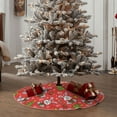 thumbnail image 4 of Lukts Cute Christmas Bunny Print Color Life Christmas Tree Skirt, Winter Holiday Tree Mat Decoration ,Can be Used as A Shawl-36", 4 of 6