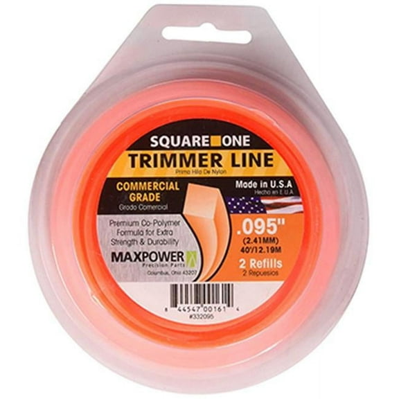 Maxpower  40 ft. Foot Square One Trimmer Line, Orange