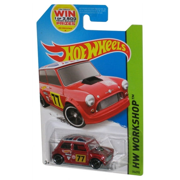 Hot Wheels HW Workshop (2013) Red Morris Mini Toy Car 194/250
