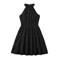 thumbnail image 3 of Dress for Girls , Toddler Girls Dress Girls Summer Casual Dress Solid Color Sleeveless A Line Party Outfit Toddler, 3 of 4