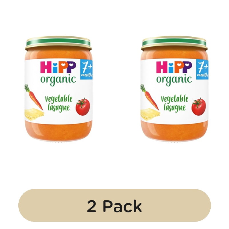 HiPP Organic Vegetable Lasagne Baby Food Jar 7+ Months 190g, British Import (Pack of 2)
