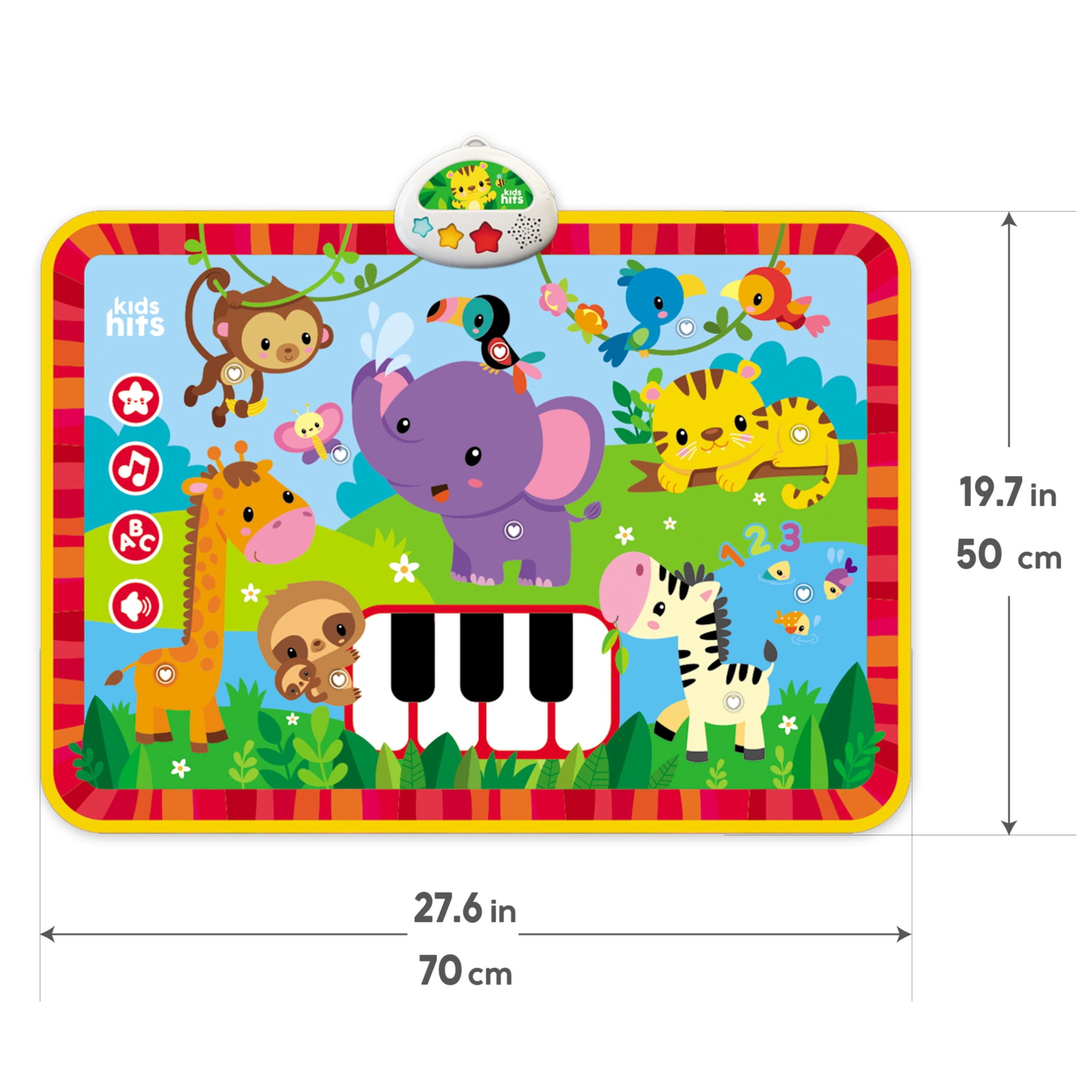 Kids Hits: Light & Sound Mat - Musical Zoo - Activity Floor Pad, Sensory Play Toy, Animals-Songs-Piano Notes, Touch-Listen-Learn, Baby-Toddlers 8Mo+