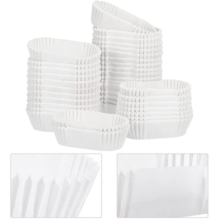 Mini Bread Pan Loaf Pan:1000 PCS Paper Baking Cups Disposable Rectangle  Cupcake Liners Oil-proof Cupcake Wrappers for Cake Balls, Muffins,  Cupcakes
