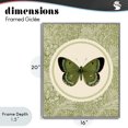thumbnail image 4 of Stupell Industries Shabby Chic Green Butterfly Botanical Medallion Gray Framed Giclee Art, 16 x 20, by LSR Design Studio, 4 of 8